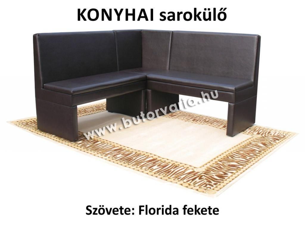 Konyhai sarokülÅ fekete textilbÅrrel